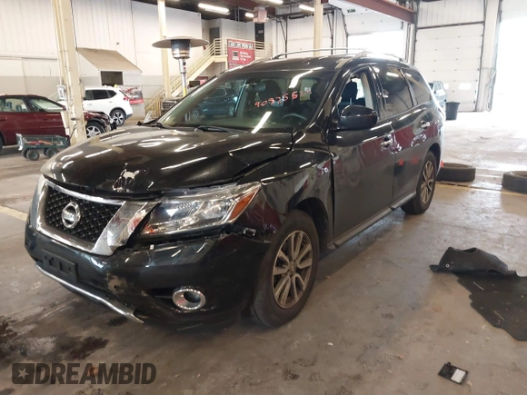 2016 Nissan Pathfinder S with VIN 5N1AR2MNXGC630771, listed as a IAAI auction lot 40825523 with 106,051 mi miles and . Bid and sale history available at DreamBid. Image 2.