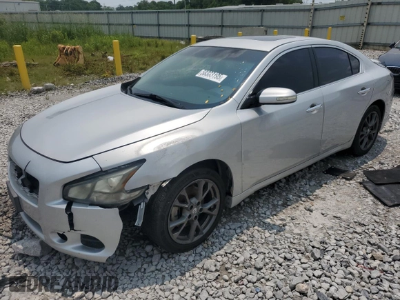 2012 Nissan Maxima S with VIN 1N4AA5AP0CC824440, listed as a Copart auction lot 58383195 with 159,689 mi miles and Salvage title. Bid and sale history available at DreamBid. Image 1.