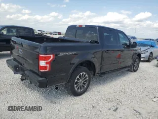 2020 Ford F-150 XL with VIN 1FTEW1C51LKF53637, listed as a Copart auction lot 54132605 with 27,132 mi miles and Salvage title. Bid and sale history available at DreamBid. Image 3.