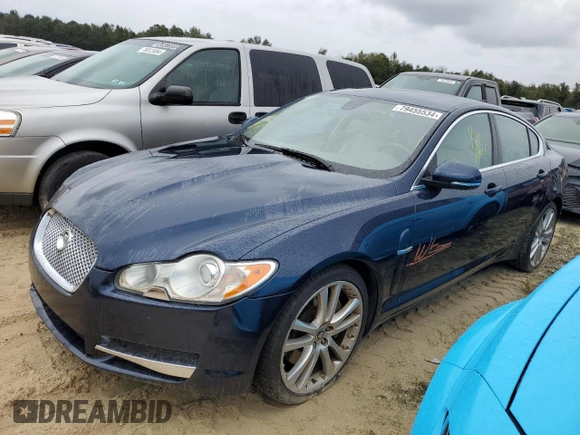 2010 Jaguar XF Premium Luxury with VIN SAJWA0GBXALR74276, listed as a Copart auction lot 79455534 with 0 mi miles and Salvage Title. Bid and sale history available at carsss.com. Image 1.