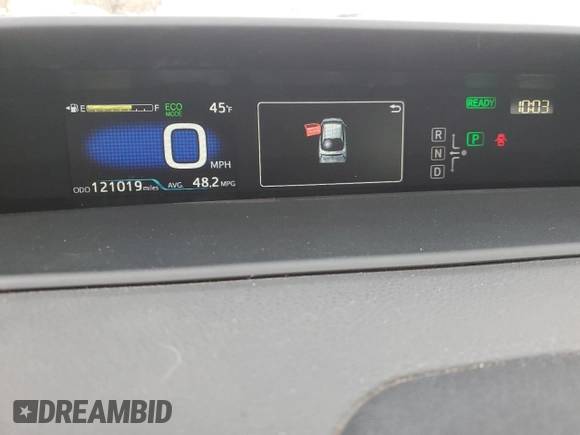2016 Toyota Prius Four with VIN JTDKARFU8G3002950, listed as a Copart auction lot 50788225 with 121,019 mi miles and Salvage Title. Bid and sale history available at carsss.com. Image 9.