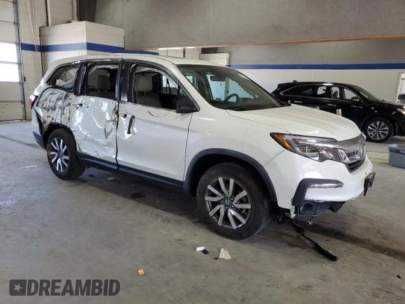 2019 Honda Pilot EX-L z VIN 5FNYF6H55KB080078, wystawiony jako Copart lot #55938415 z przebiegiem 54 857 mil mil oraz Szkoda całkowita • Salvage title. Historia ofert i sprzedaży dostępna na DreamBid. Obrazek 4.