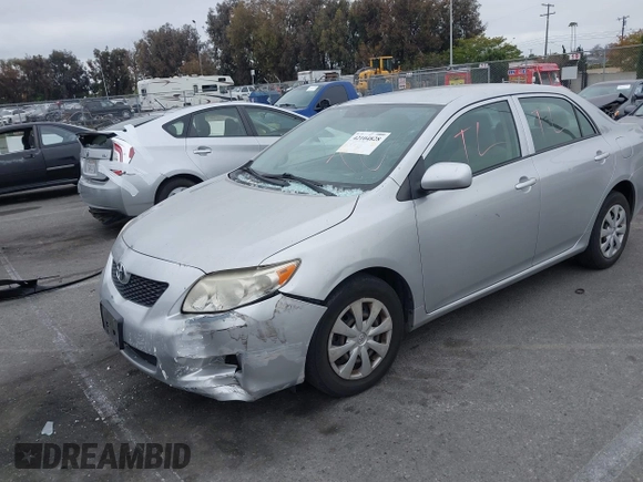 2009 Toyota Corolla with VIN JTDBL40EX9J053301, listed as a IAAI auction lot 42104828 with 55,886 mi miles and . Bid and sale history available at carsss.com. Image 2.