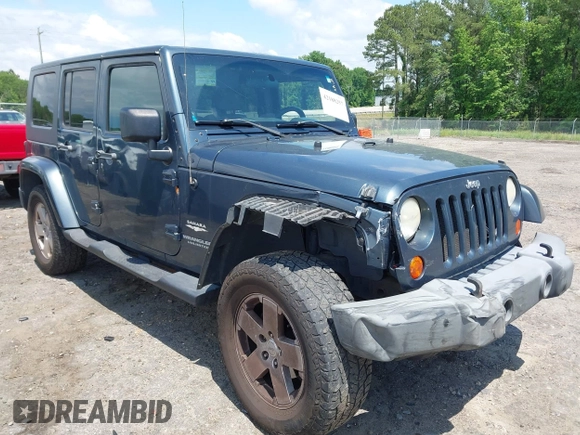 2007 Jeep Wrangler Unlimited Sahara with VIN 1J4GA59117L216687, listed as a IAAI auction lot 42188257 with 176,507 mi miles and . Bid and sale history available at DreamBid. Image 1.