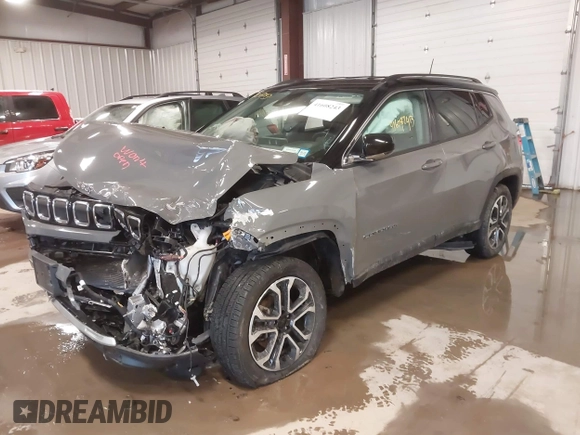 2022 Jeep Compass High Altitude with VIN 3C4NJDCB3NT144370, listed as a IAAI auction lot 41608243 with 20,610 mi miles and . Bid and sale history available at DreamBid. Image 2.