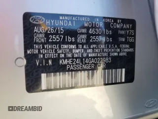 2016 Hyundai Sonata Hybrid SE with VIN KMHE24L14GA022983, listed as a Copart auction lot 48523255 with 112,896 mi miles and Salvage Title. Bid and sale history available at carsss.com. Image 13.