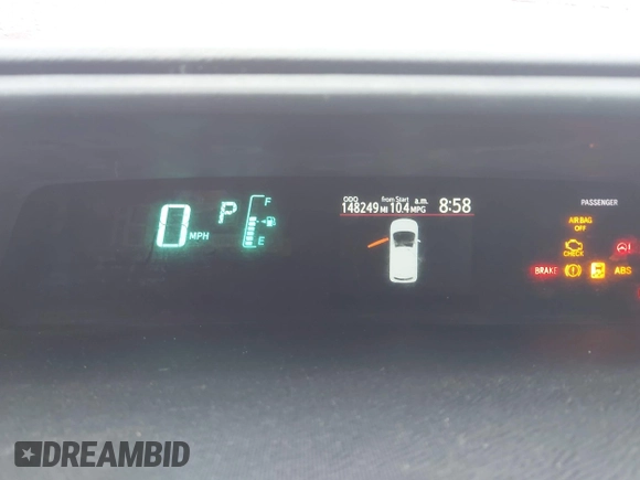 2013 Toyota Prius One with VIN JTDKDTB38D1551198, listed as a IAAI auction lot 41927673 with 148,249 mi miles and . Bid and sale history available at DreamBid. Image 7.
