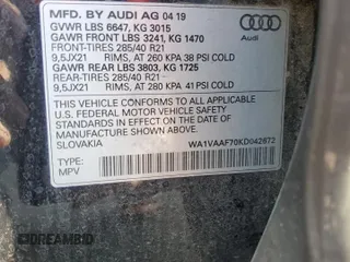 2019 Audi Q7 Prestige with VIN WA1VAAF70KD042672, listed as a Copart auction lot 79999524 with 40,434 mi miles and Salvage Title. Bid and sale history available at carsss.com. Image 15.