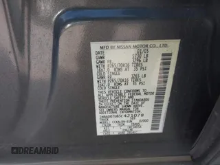 2005 Nissan Frontier LE with VIN 1N6AD07U85C421078, listed as a IAAI auction lot 41655145 with 162,787 mi miles and . Bid and sale history available at DreamBid. Image 9.