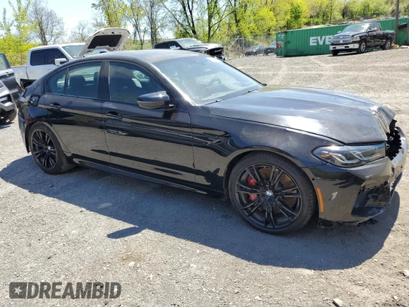 2021 BMW M5 z VIN WBS83CH04MCG09673, wystawiony jako Copart lot #55321695 z przebiegiem 39 443 mil mil oraz Szkody całkowita. Historia ofert i sprzedaży dostępna na DreamBid. Obrazek 4.