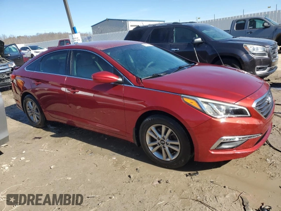 2015 Hyundai Sonata 2.4L SE with VIN 5NPE24AF7FH176615, listed as a Copart auction lot 47251685 with 99,266 mi miles and Salvage Title. Bid and sale history available at carsss.com. Image 4.