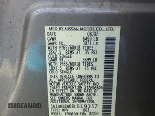 2008 Nissan Pathfinder LE with VIN 5N1BR18B08C619357, listed as a Copart auction lot 45152395 with 266,201 mi miles and Salvage Title. Bid and sale history available at carsss.com. Image 14.