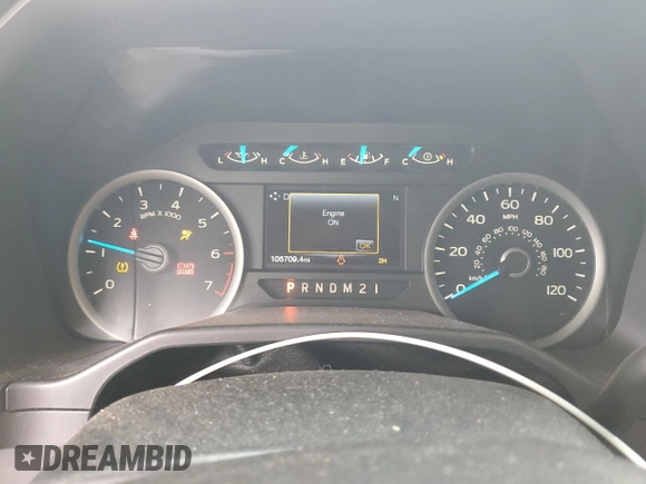 2016 Ford F-150 XLT with VIN 1FTEW1EF7GFD16686, listed as a Copart auction lot 56043975 with 105,709 mi miles and Salvage title. Bid and sale history available at DreamBid. Image 9.
