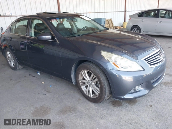 2011 Infiniti G25 Journey with VIN JN1DV6AP7BM602734, listed as a IAAI auction lot 42001079 with Not Provided miles. Bid and sale history available at carsss.com. Image 1.