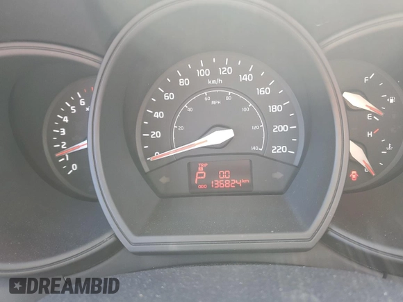 2015 Kia Rio LX with VIN KNADM4A39F6514695, listed as a Copart auction lot 52280395 with 136,824 mi miles and Salvage Title. Bid and sale history available at carsss.com. Image 9.