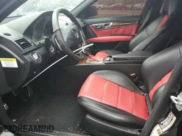 2009 Mercedes-Benz C 63 AMG with VIN WDDGF77X89F299732, listed as a Copart auction lot 57560915 with 116,839 mi miles and Salvage title. Bid and sale history available at DreamBid. Image 7.
