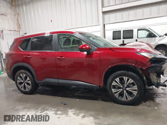 2022 Nissan Rogue SV with VIN 5N1BT3BB1NC671050, listed as a IAAI auction lot 41460321 with 42,009 mi miles. Bid and sale history available at carsss.com. Image 14.