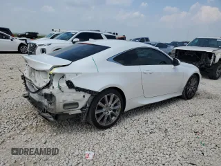 2015 Lexus RC 350 F Sport with VIN JTHHE5BCXF5000574, listed as a Copart auction lot 55218575 with 96,835 mi miles and Salvage title. Bid and sale history available at DreamBid. Image 3.