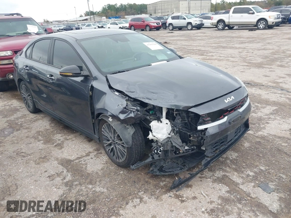 2023 Kia Forte GT-Line with VIN 3KPF54AD8PE519058, listed as a IAAI auction lot 41301344 with 55,776 mi miles. Bid and sale history available at carsss.com. Image 1.
