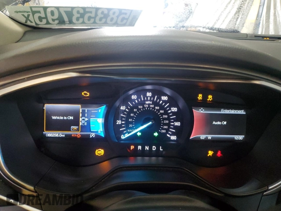 2020 Ford Fusion SE с VIN 3FA6P0HD5LR124658, выставлен на аукционе Copart как лот 58353795 с пробегом 66 258 миль миль и Списание • Salvage title. История ставок и продаж доступна на DreamBid. Изображение 9.