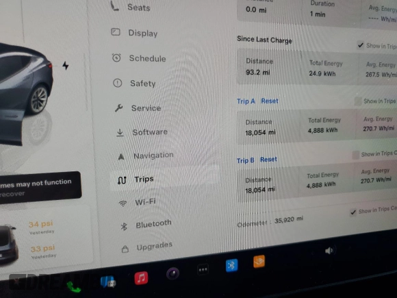2023 Tesla Model 3 with VIN 5YJ3E1EA7PF456613, listed as a Copart auction lot 56940255 with 35,920 mi miles and Non repairable. Bid and sale history available at DreamBid. Image 9.