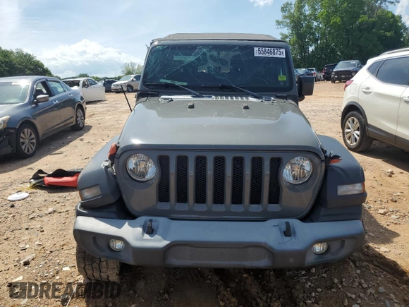 2019 Jeep Wrangler Unlimited Sport S with VIN 1C4HJXDG7KW603821, listed as a Copart auction lot 55846875 with 37,711 mi miles and Salvage title. Bid and sale history available at DreamBid. Image 5.