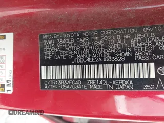 2010 Toyota Corolla with VIN JTDBU4EE2AJ083628, listed as a IAAI auction lot 42114988 with 173,507 mi miles. Bid and sale history available at carsss.com. Image 9.
