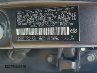 2012 Toyota Prius One z VIN JTDKDTB32C1014566, wystawiony jako Copart lot #55627125 z przebiegiem 173 143 mil mil oraz Szkoda całkowita • Salvage title. Historia ofert i sprzedaży dostępna na DreamBid. Obrazek 13.