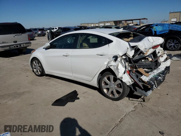 2013 Hyundai Elantra Limited z VIN 5NPDH4AEXDH343225, wystawiony jako Copart lot #88441585 z przebiegiem 162 095 mil mil oraz Nie do naprawy • Non repairable. Historia ofert i sprzedaży dostępna na DreamBid. Obrazek 2.
