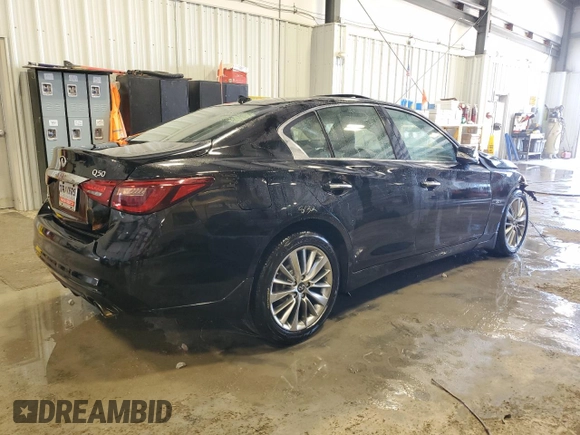 2018 Infiniti Q50 Luxe with VIN JN1CV7AR9JM280079, listed as a Copart auction lot 47115965 with 68,241 mi miles and Clean Title. Bid and sale history available at DreamBid. Image 3.