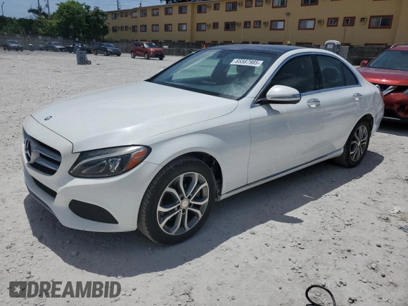 2015 Mercedes-Benz C 300 Luxury with VIN 55SWF4KB8FU050703, listed as a Copart auction lot 65587985 with 61,346 mi miles and Clean title. Bid and sale history available at DreamBid. Image 1.