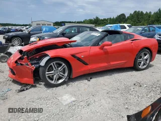 2017 Chevrolet Corvette 1LT with VIN 1G1YB2D70H5109758, listed as a Copart auction lot 63205154 with 5,471 mi miles and Salvage Title. Bid and sale history available at carsss.com. Image 1.