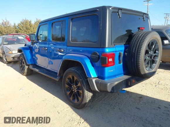 2022 Jeep Wrangler Unlimited Sahara with VIN 1C4JJXP64NW192452, listed as a IAAI auction lot 41631295 with 23,738 mi miles and . Bid and sale history available at DreamBid. Image 3.