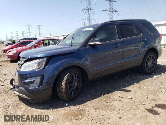 2017 Ford Explorer XLT with VIN 1FM5K8D85HGC03768, listed as a Copart auction lot 61858975 with 96,909 mi miles and Salvage title. Bid and sale history available at DreamBid. Image 1.