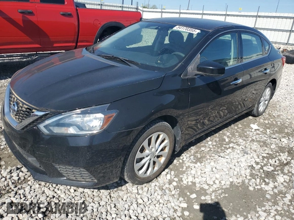 2018 Nissan Sentra SV with VIN 3N1AB7AP4JL646698, listed as a Copart auction lot 55246185 with 72,552 mi miles and Clean Title. Bid and sale history available at carsss.com. Image 1.