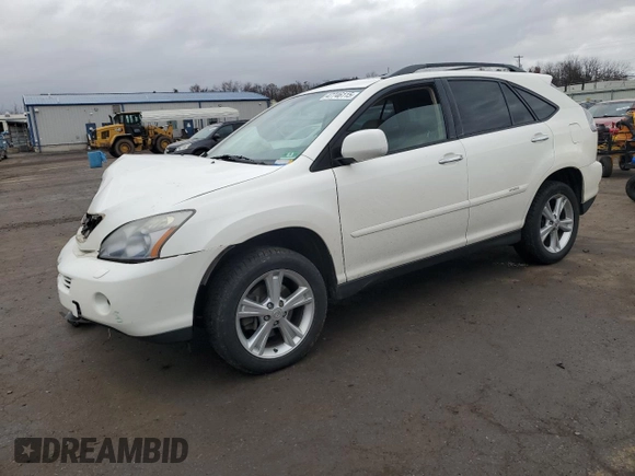 2008 Lexus RX 400h with VIN JTJGW31U182008928, listed as a Copart auction lot 47746115 with 158,183 mi miles and Salvage Title. Bid and sale history available at DreamBid. Image 1.