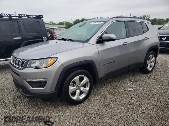 2017 Jeep Compass Latitude with VIN 3C4NJCBBXHT658541, listed as a Copart auction lot 55801725 with 54,567 mi miles and Salvage title. Bid and sale history available at DreamBid. Image 1.