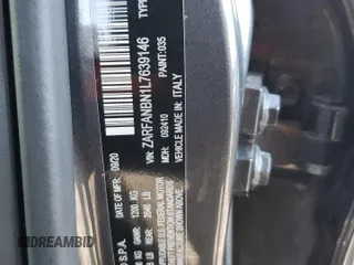 2020 Alfa Romeo Giulia Ti with VIN ZARFANBN1L7639146, listed as a Copart auction lot 60376234 with 31,675 mi miles and Salvage Title. Bid and sale history available at carsss.com. Image 13.