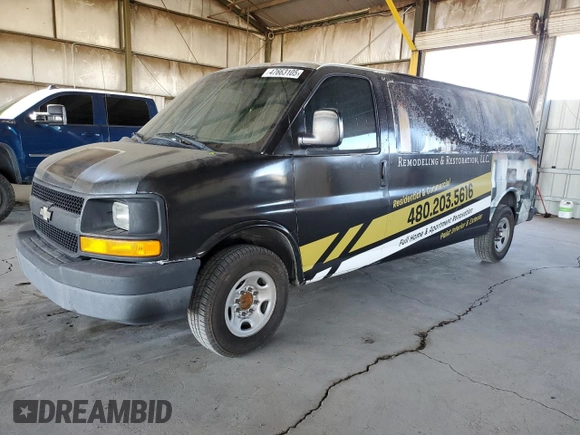 2004 Chevrolet Express Cargo Van with VIN 1GCGG29V741185720, listed as a Copart auction lot 47663105 with 349,215 mi miles and Salvage Title. Bid and sale history available at carsss.com. Image 1.