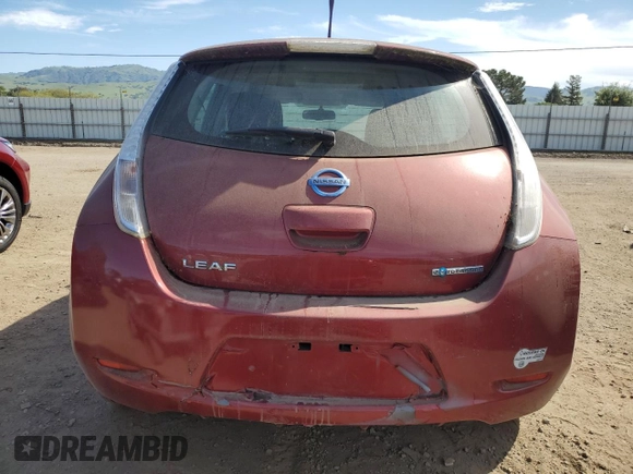 2013 Nissan LEAF S with VIN 1N4AZ0CP5DC401962, listed as a Copart auction lot 52921195 with 76,348 mi miles and Clean Title. Bid and sale history available at carsss.com. Image 6.
