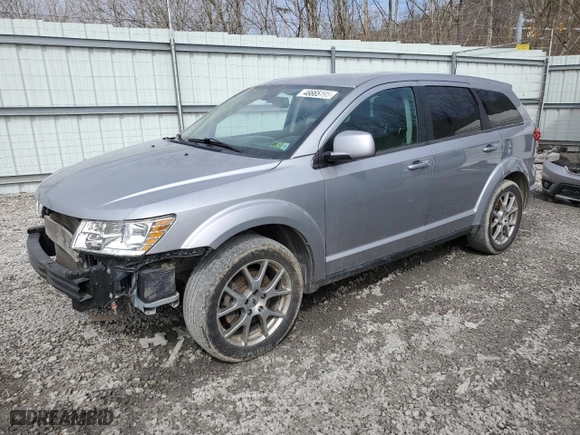 2019 Dodge Journey GT with VIN 3C4PDDEGXKT681886, listed as a Copart auction lot 46665195 with 108,100 mi miles and Salvage Title. Bid and sale history available at carsss.com. Image 1.