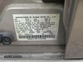 2001 Nissan Altima GXE with VIN 1N4DL01D81C242292, listed as a Copart auction lot 72706494 with 0 mi miles and Salvage Title. Bid and sale history available at carsss.com. Image 14.