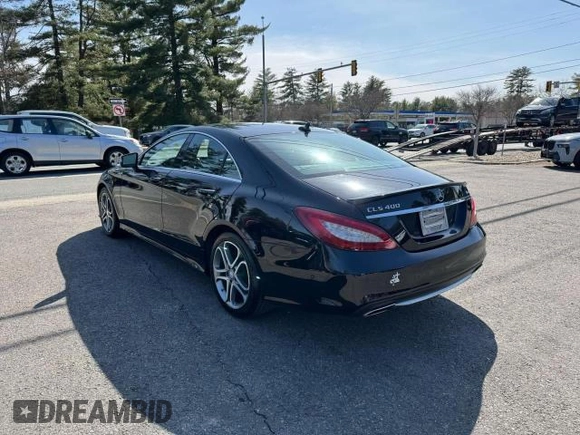 2015 Mercedes-Benz CLS 400 with VIN WDDLJ6HB6FA140436, listed as a Copart auction lot 55787355 with 190,590 mi miles and Clean title. Bid and sale history available at DreamBid. Image 4.