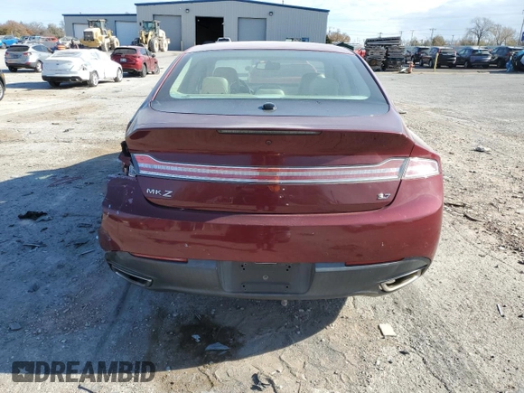 2014 Lincoln MKZ with VIN 3LN6L2GK4ER827992, listed as a Copart auction lot 83535384 with 132,067 mi miles and Salvage Title. Bid and sale history available at DreamBid. Image 6.