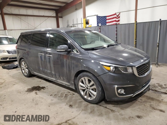 2016 Kia Sedona SX-L with VIN KNDME5C18G6142673, listed as a Copart auction lot 88815615 with 199,027 mi miles and Salvage Title. Bid and sale history available at carsss.com. Image 4.