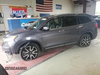 2021 Honda Pilot Elite with VIN 5FNYF6H02MB014076, listed as a Copart auction lot 62064555 with 140,643 mi miles and Salvage title. Bid and sale history available at DreamBid. Image 1.