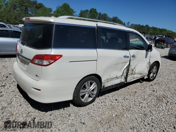 2012 Nissan Quest SL z VIN JN8AE2KP9C9033305, wystawiony jako Copart lot #53201715 z przebiegiem 153 896 mil mil oraz Szkody całkowita. Historia ofert i sprzedaży dostępna na DreamBid. Obrazek 3.