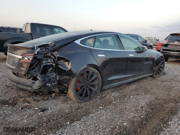 2016 Tesla Model S 90D with VIN 5YJSA1E42GF129442, listed as a Copart auction lot 41994765 with 0 mi miles and Salvage Title. Bid and sale history available at carsss.com. Image 3.