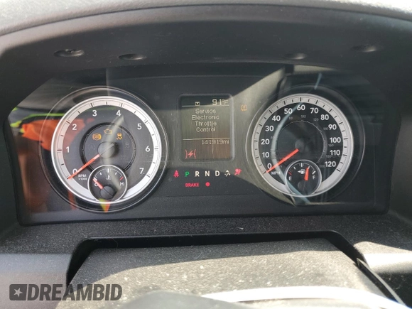 2013 Ram 1500 Tradesman z VIN 1C6RR7ST5DS710722, wystawiony jako Copart lot #58982445 z przebiegiem 141 919 mil mil oraz Szkoda całkowita • Salvage title. Historia ofert i sprzedaży dostępna na DreamBid. Obrazek 9.