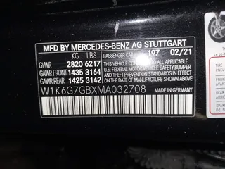 2021 Mercedes-Benz S 580 z VIN W1K6G7GBXMA032708, wystawiony jako IAAI lot #41402450 z przebiegiem 30 065 mil mil oraz . Historia ofert i sprzedaży dostępna na DreamBid. Obrazek 9.